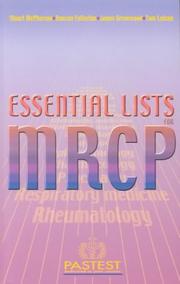 Cover of: Essential Lists for MRCP by Stuart McPherson, Duncan Fullerton, James Greenwood