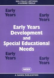 Cover of: Early Years Development and Special Educational Needs by Policy Options Steering Group, Policy Options Steering Group