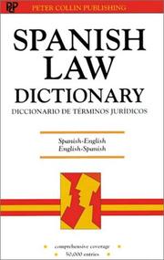 Cover of: Spanish Law Dictionary/Diccionario De Terminos Juridicos by 