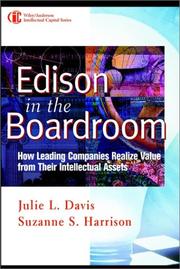Cover of: Edison in the Boardroom by Julie L. Davis, Suzanne S. Harrison