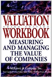 Cover of: Valuation WorkBook by McKinsey & Co Inc., Tom Copeland, Tim Koller, Jack Murrin, William Foote