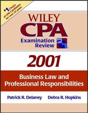Cover of: Wiley Cpa Examination Review, 2001 by Patrick R. Delaney, Debra R. Hopkins