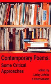 Cover of: Contemporary Poems by Lesley Jeffries, Peter Sansom
