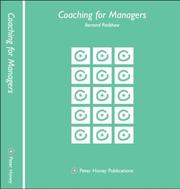 Cover of: Coaching for Managers by Bernard Redshaw