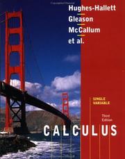Cover of: Calculus, Single Variable