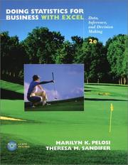 Cover of: Doing statistics for business with Excel: data, inference, and decision making