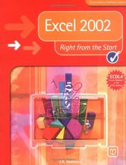 Cover of: Excel 2002 Right from the Start