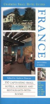 Cover of: France (Charming Small Hotel Guides)