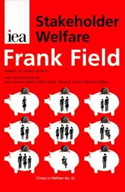 Cover of: Stakeholder Welfare (Choice in Welfare)