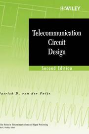 Cover of: Telecommunication Circuit Design by Patrick D. van der Puije