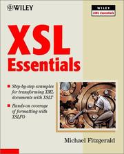 Cover of: XSL essentials by Fitzgerald, Michael