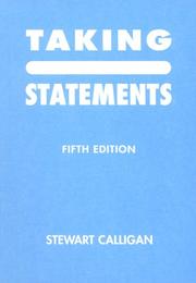 Cover of: Taking Statements by Stewart Calligan