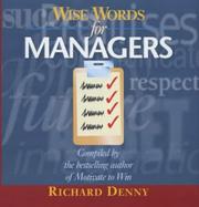 Cover of: Wise Words for Managers (Wise Words) by Richard Denny