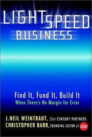 Cover of: Lightspeed Business by J. Neil Weintraut, Christopher Barr