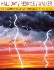 Cover of: Fundamentals of Physics, Part 2 (Chapters 1220) by David Halliday, Robert Resnick, Jearl Walker