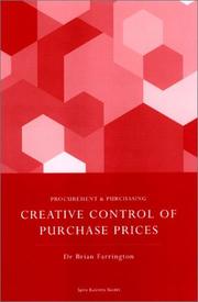 Cover of: Creative Control of Purchase Prices by Brian Farrington