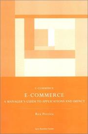 Cover of: E-Commerce: A Manager's Guide to Application and Impact