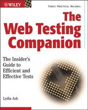 Cover of: The Web Testing Companion by Lydia  Ash, Lydia Ash