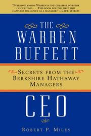 Cover of: The Warren Buffett CEO by Robert P. Miles