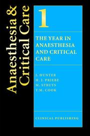 Cover of: The Year in Anaesthesia and Critical Care Volume 1 (Year in)