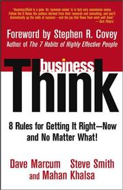 Cover of: businessThink: Rules for Getting It Right--Now, and No Matter What!
