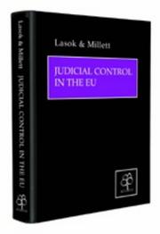 Cover of: Judicial Control in the EU: Procedures and Principles