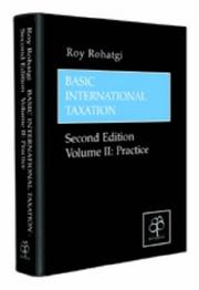 Basic International Taxation by Roy Rohatgi