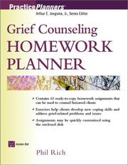 Cover of: Grief Counseling Homework Planner by Phil Rich