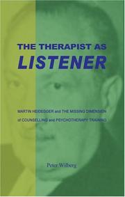 Cover of: The Therapist as Listener