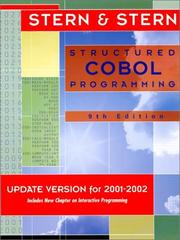 Cover of: Structured COBOL programming by Nancy B. Stern