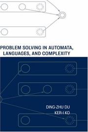 Cover of: Problem solving in automata, languages, and complexity by Du, Dingzhu.