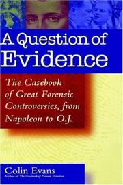 Cover of: A Question of Evidence by Colin Evans