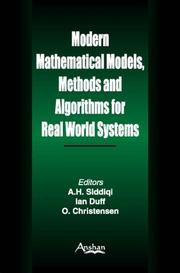 Cover of: Modern Mathematical Models, Methods And Algorithms for Real World Sytems