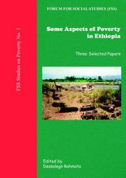 Cover of: Some Aspects of Poverty in Ethiopia (Fss Studies on Poverty) by Dassalegn Rahmato