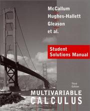Cover of: Calculus, Multivariable, Student Solutions Manual | William G. McCallum