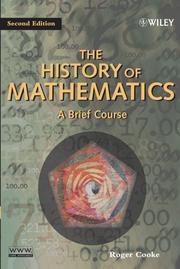 Cover of: The history of mathematics by Roger Cooke