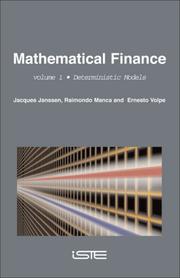 Cover of: Mathematical Finance: Volume 1: Deterministic Models