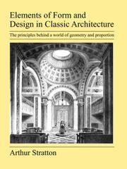 Elements of form & design in classic architecture by Arthur Stratton