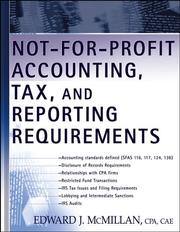 Cover of: Not-for-profit accounting, tax, and reporting requirements