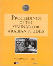 Cover of: Proceedings of the Seminar for Arabian Studies, 2007 (Seminar for Arabian Studies)