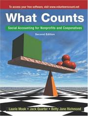 Cover of: What Counts: Social Accounting for Nonprofits and Cooperatives 2nd Ed.