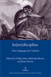 Cover of: In(ter)discipline: New Languages for Criticism (Legenda Main Series)