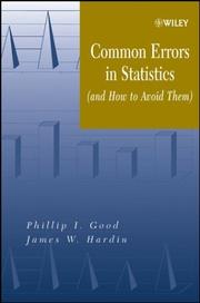 Cover of: Common Errors in Statistics by Phillip I. Good, James W. Hardin