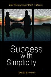 Cover of: Success with Simplicity: Take Management Back to Basics