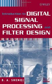 Cover of: Introduction to Digital Signal Processing and Filter Design by B. A. Shenoi