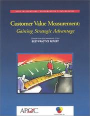 Cover of: Customer Value Measurement : Gaining Strategic Advantage