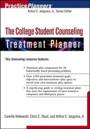 Cover of: The College Student Counseling Treatment Planner (Practice Planners)