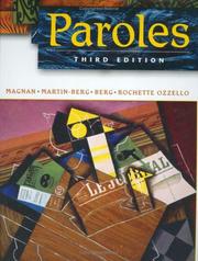 Cover of: Paroles