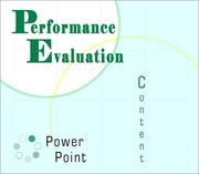 Performance Evaluation PowerPoint Content by Andrew E. Schwartz