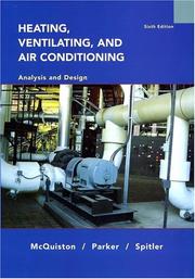 Cover of: Heating, Ventilating and Air Conditioning Analysis and Design by Faye C. McQuiston, Jerald D. Parker, Jeffrey D. Spitler